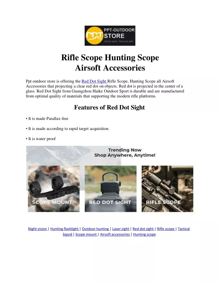 rifle scope hunting scope airsoft accessories