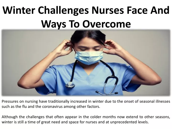 winter challenges nurses face and ways to overcome