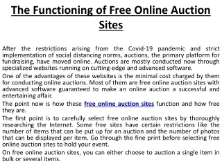 Blog Charity Auctions Today Free Online Auction Sites