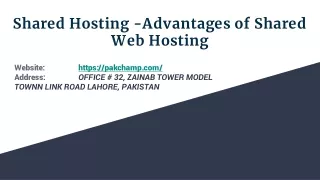 shared hosting advantages of shared web hosting