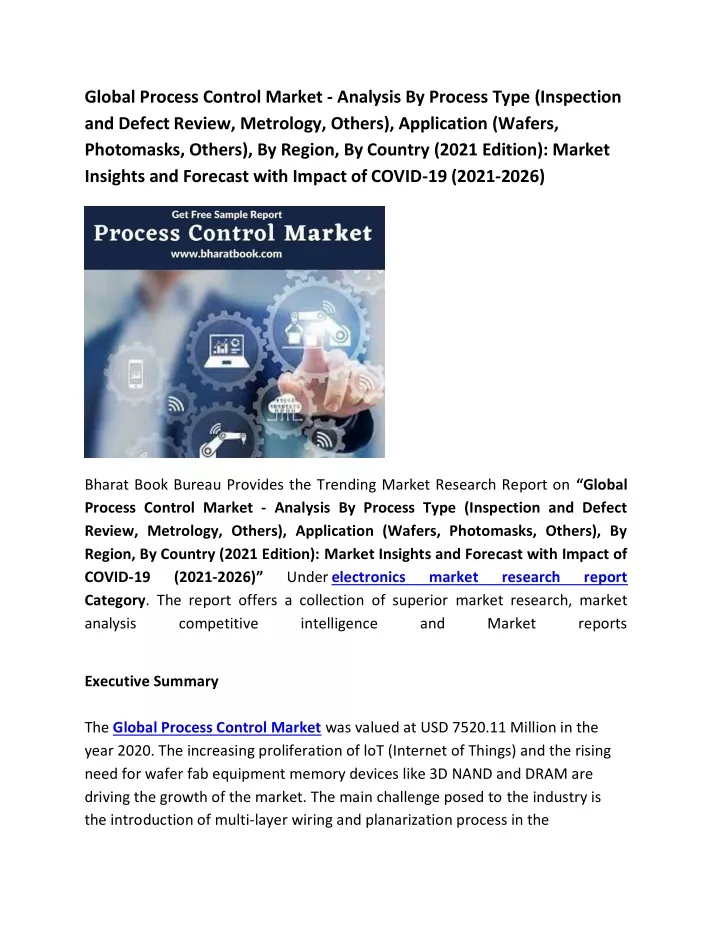 global process control market analysis by process