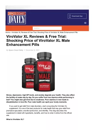 ViroValor XL Reviews - Read Ingredients, Side Effects, and Possible Scams!