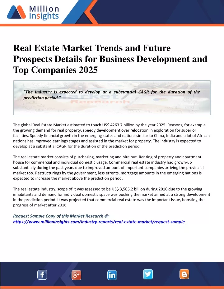 PPT Real Estate Market Size, Trends and Incremental Opportunity