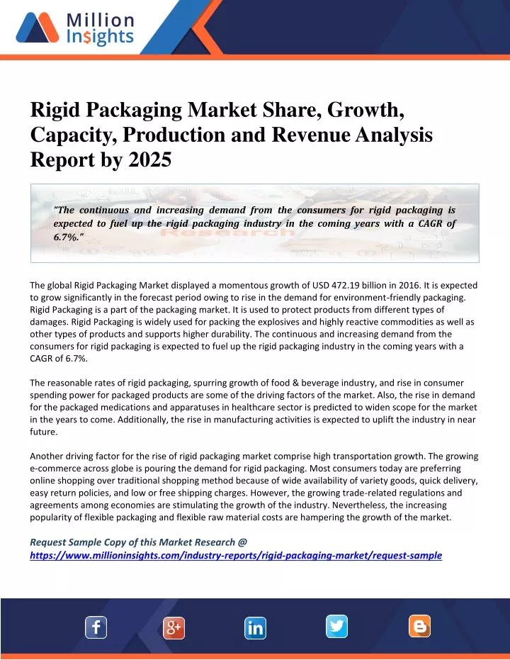 rigid packaging market share growth capacity