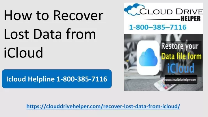 how to recover lost data from icloud