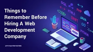 Things to Remember Before Hiring A Web Development Company in USA