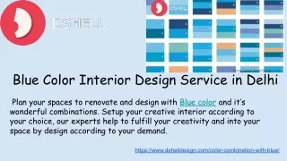 Blue Color Combination Interior Design Service in Delhi