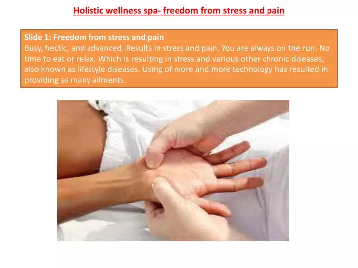 holistic wellness spa freedom from stress and pain