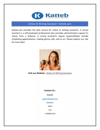 Online Ai Writing Assistant | Katteb.com