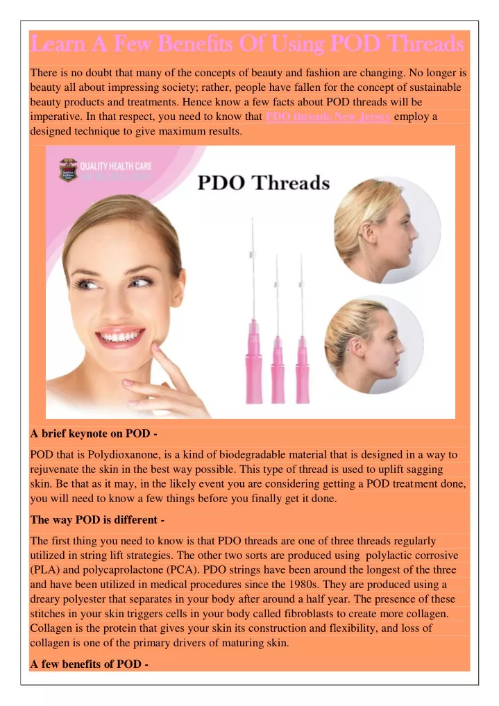 learn a few benefits of using pod threads learn