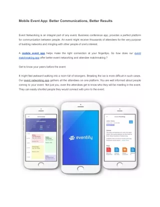 Eventify - Mobile Event App_ Better Communications, Better Results