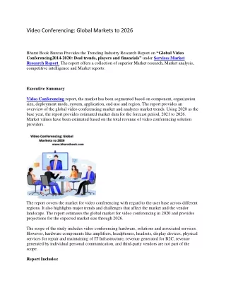 video conferencing global markets to 2026