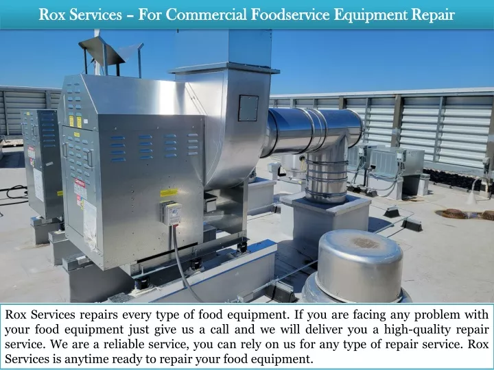 rox services for commercial foodservice equipment repair