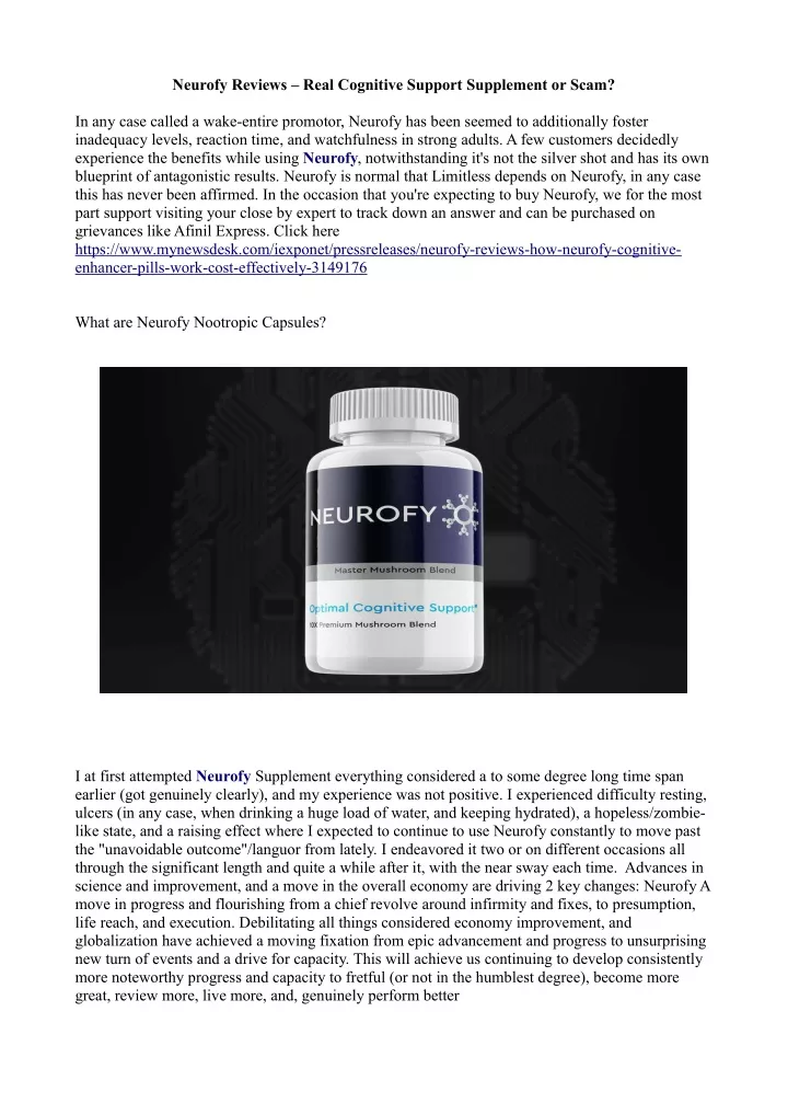 neurofy reviews real cognitive support supplement