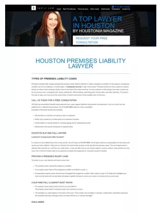 Attorney for Inadequate Security in Houston