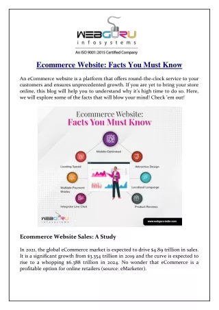 ecommerce website facts you must know