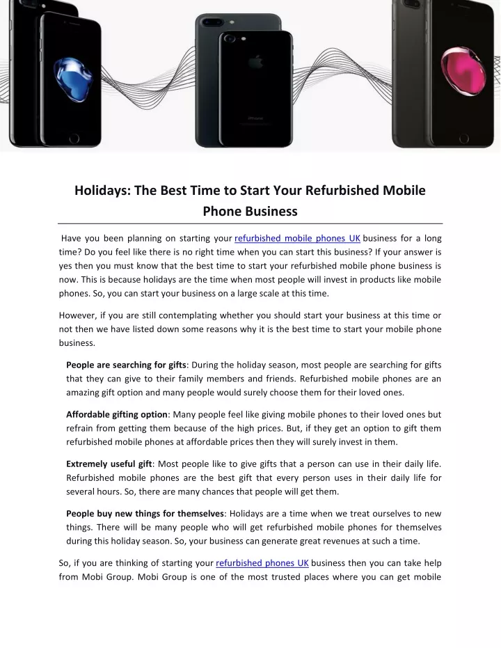 holidays the best time to start your refurbished