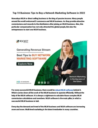 Top 10 Business Tips to Buy a Network Marketing Software in 2022-converted