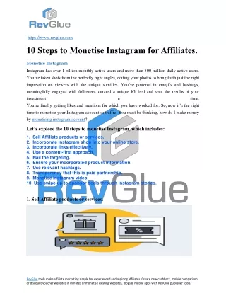 10 Steps to Monetise Instagram for Affiliates 2022