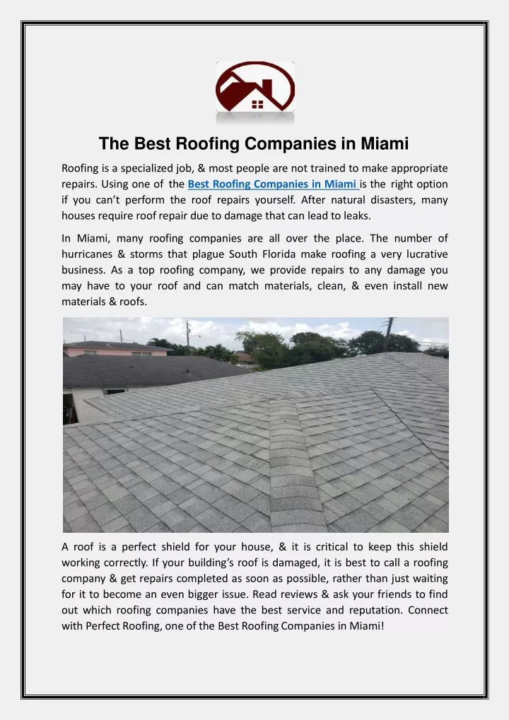 the best roofing companies in miami roofing