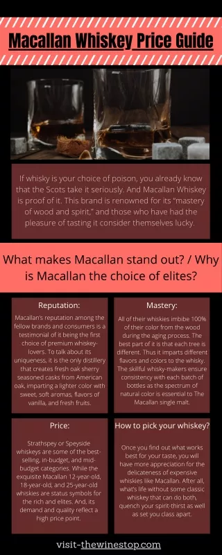 macallan whiskey price guide
