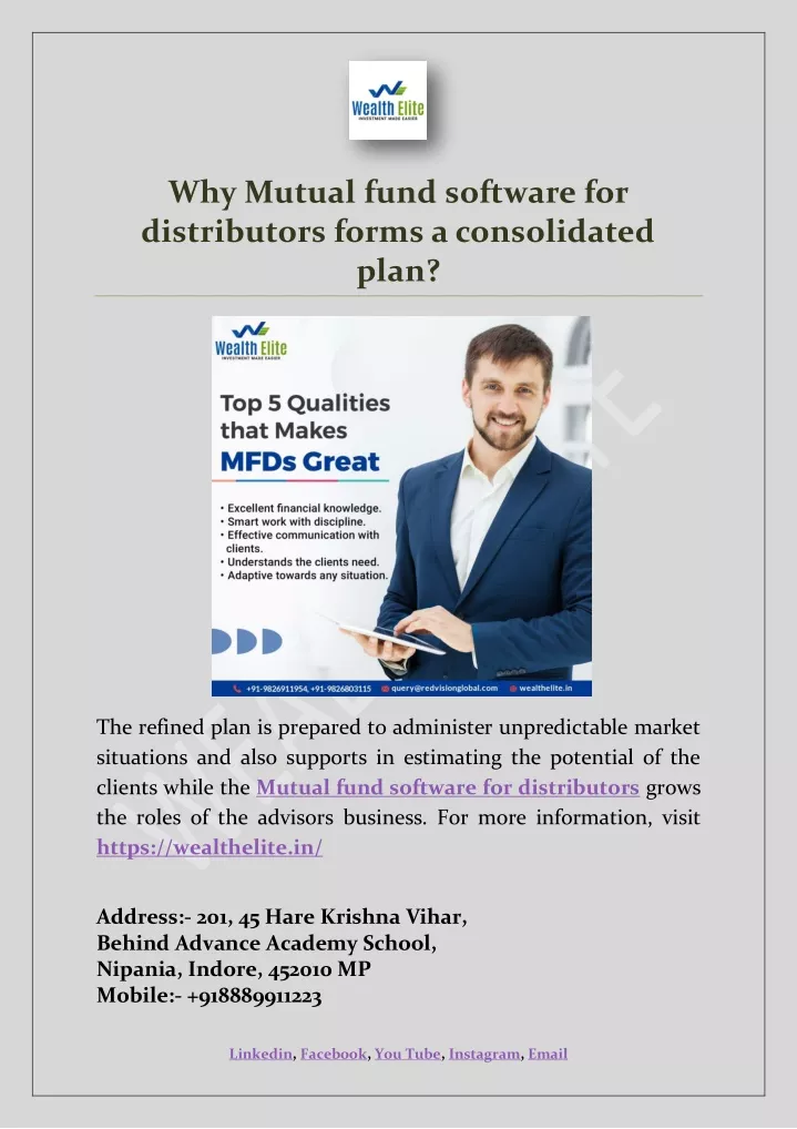 why mutual fund software for distributors forms