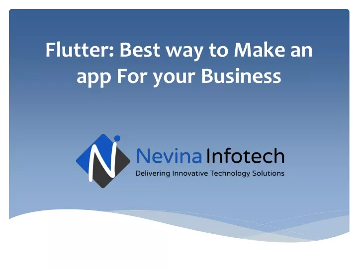 flutter best way to make an app for your business