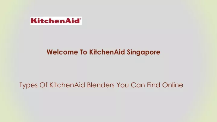 welcome to kitchenaid singapore