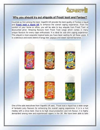 why you should try out eliquids of frooti tooti