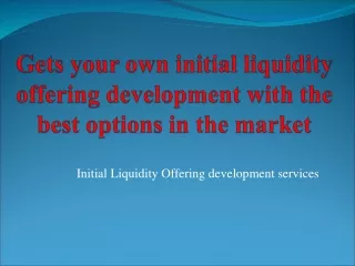 initial liquidity offering