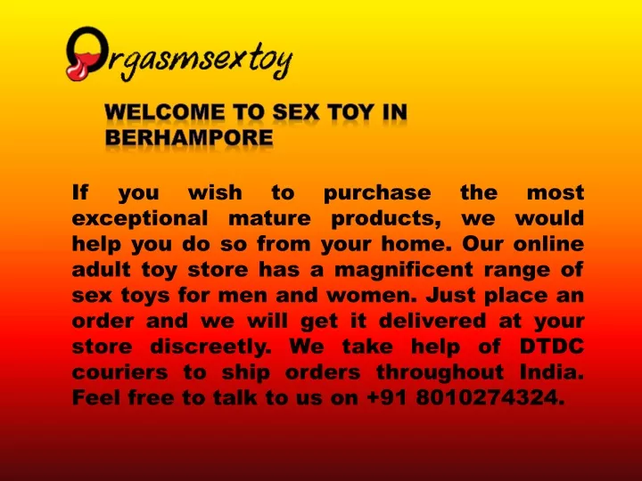 w elcome t o sex toy in berhampore
