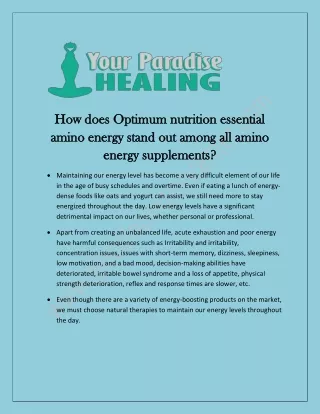 Optimum nutrition essential amino energy