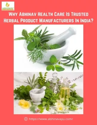 Why Abhinav Health Care Is Trusted Herbal Product Manufacturers In India-abhinavayu.com_