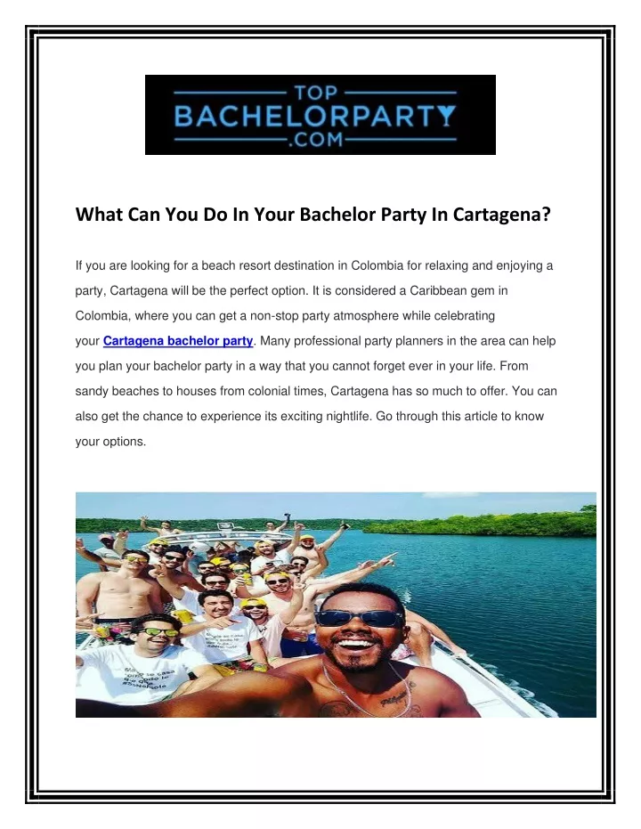 what can you do in your bachelor party