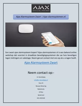 ajax alarmsysteem zwart ajax alarmsystemen nl