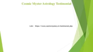 Cosmic Myster Astrology Testimonial