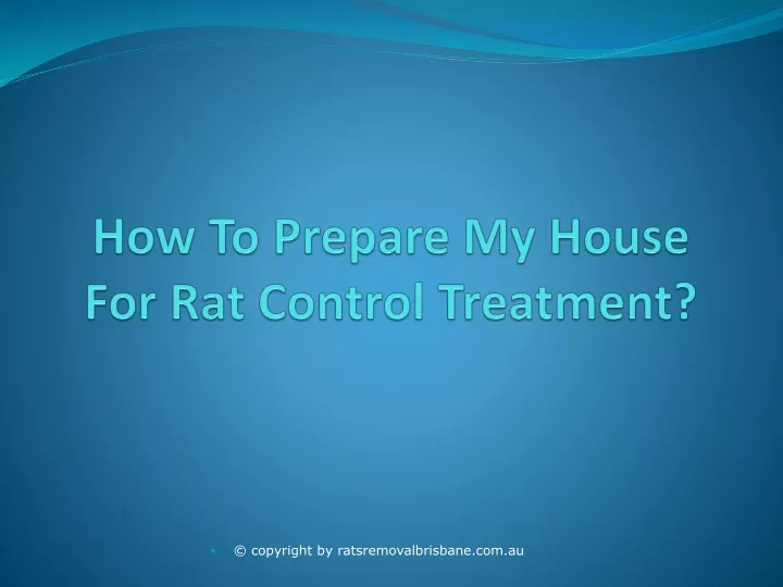 how to prepare my house for rat control treatment