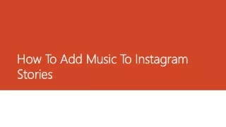 How To Add Music To Instagram Stories