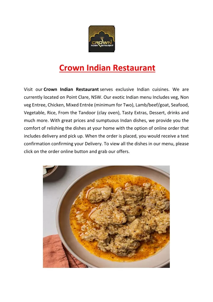 crown indian restaurant visit our crown indian