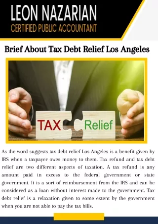 Brief About Tax Debt Relief Los Angeles