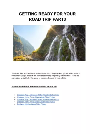 getting ready for your road trip part3