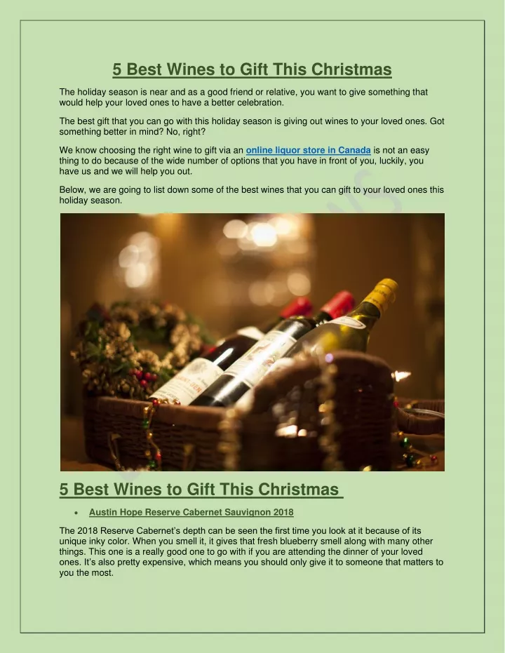 5 best wines to gift this christmas