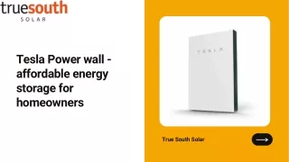 tesla power wall affordable energy storage