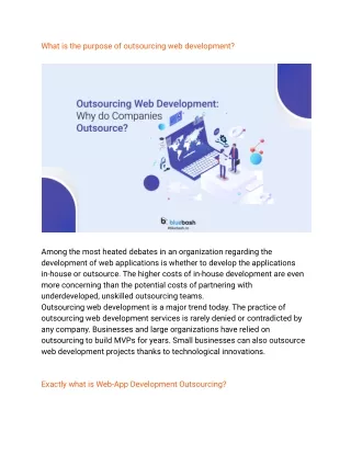 what is the purpose of outsourcing web development