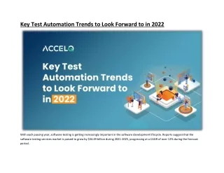 Key Test Automation Trends to Look Forward to in 2022