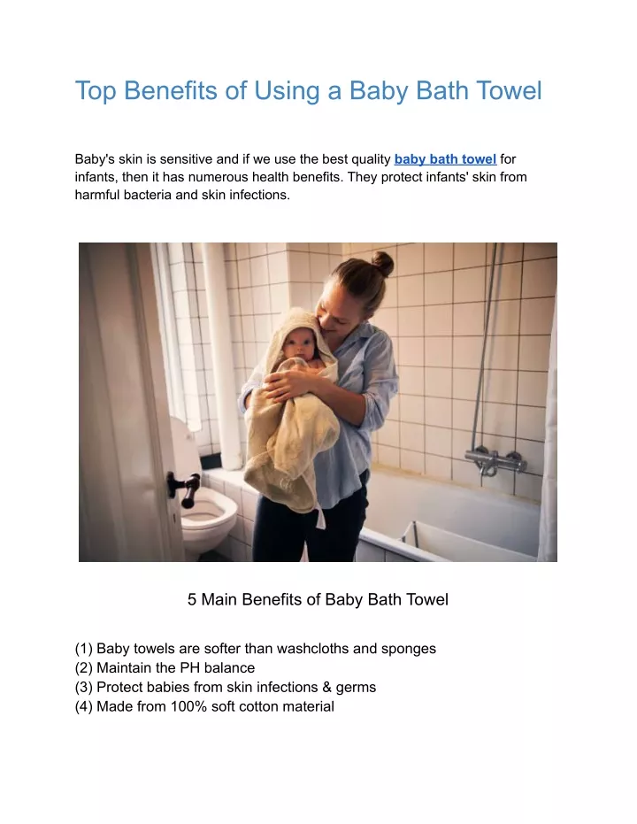 top benefits of using a baby bath towel