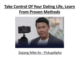 Take Control Of Your Dating Life, Learn From Proven Methods
