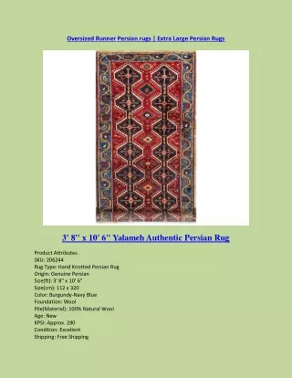 Oversized Runner Persian rugs