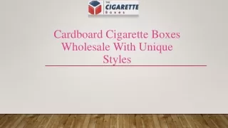 cardboard cigarette boxes wholesale with unique styles