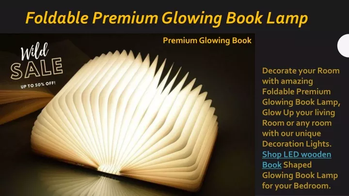 foldable premium glowing book lamp